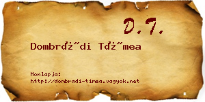 Dombrádi Tímea névjegykártya