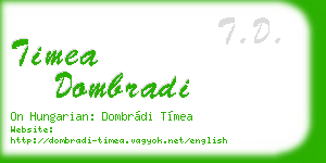 timea dombradi business card